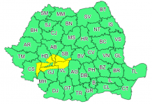 ANM anunță ploi și intensificări ale vântului