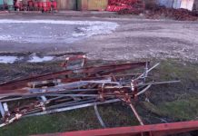 Cariera Roșia: Au furat o jumătate de căruță de fier de pe un stâlp de curent! Hoții, prinși de echipele de intervenție auto ale PSG