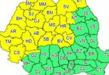 Cod galben de ploi în 21 de județe