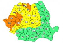 Alertă meteo de vreme rea. O parte din județ, sub cod galben