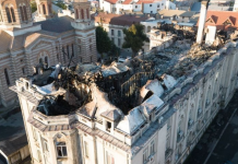 Pagube mari după incendiul de la Arhiepiscopia Tomisului