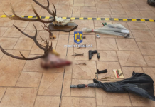 Percheziții: Șapte bărbați reținuți! Arme, carne de vânat, țigări netimbrate, trofee și topoare, ridicate