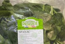 Spanac contaminat cu hepatita A, retras de Profi