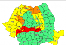 Cod roșu de viscol și în Gorj