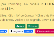 Gorj: Cutremur de 4,1 grade