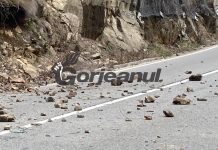 VIDEO: Atenție, cad pietre pe Defileul Jiului!