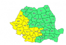 Cod galben de vijelii, ploi și grindină