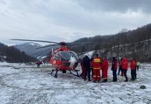 Gorjeancă salvată cu ajutorul elicopterului, în munții Mehedințiului!