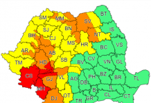 Gorj: 15 localități sub COD ROȘU de ploi torențiale