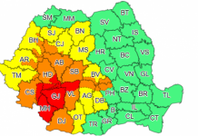 Cod roșu de ploi torențiale în Gorj
