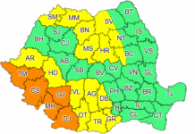 Gorjul, cod portocaliu de vijelii