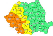 Cod portocaliu de vijelii puternice și grindină