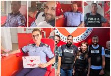 Polițiștii au donat sânge pentru victimele de la Crevedia