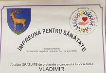 Analize gratuite de prevenție a cancerului, astăzi, în comuna Vladimir