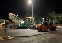 Asfalt nou pe o stradă din Târgu Jiu