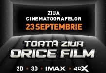 Bilete de cinema la preț redus, sâmbătă, de Ziua Cinematografelor