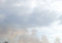 FOTO: Case învăluite de un fum gros, la Bîlteni