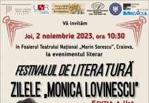 Festivalul de literatură Zilele „Monica Lovinescu” Centenar, ediția a II-a, 2 – 4 noiembrie 2023