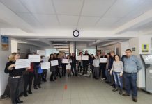 Funcționarii din AJOFM Gorj au continuat și astăzi protestele