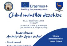 O nouă ediție a Clubului minților deschise, la Muzeul Județean