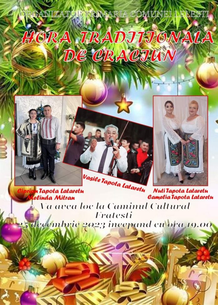 Horă de Crăciun, diseară, la Lelești