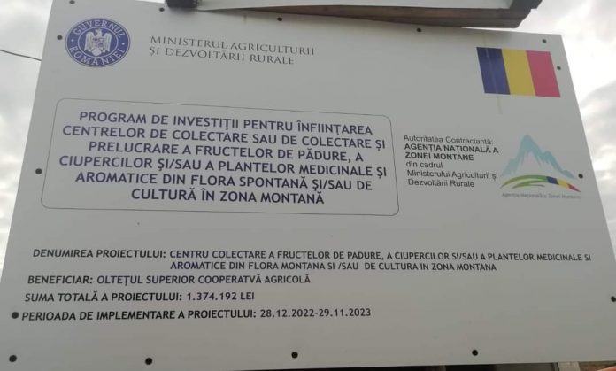 Centru de colectare a fructelor de pădure, la Polovragi