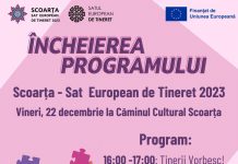 Comuna Scoarța aniversează un an de la titlul de Sat European de Tineret
