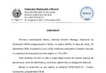 FNM îi cheamă pe salariații UATAA la discuții cu avocații
