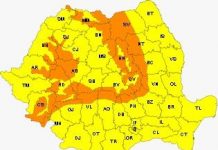 Cod portocaliu de viscol puternic la munte