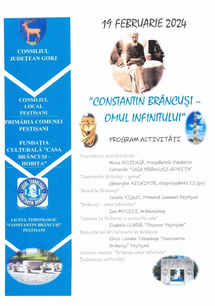 Omagiu lui Brâncuși, acasă, la Peștișani!