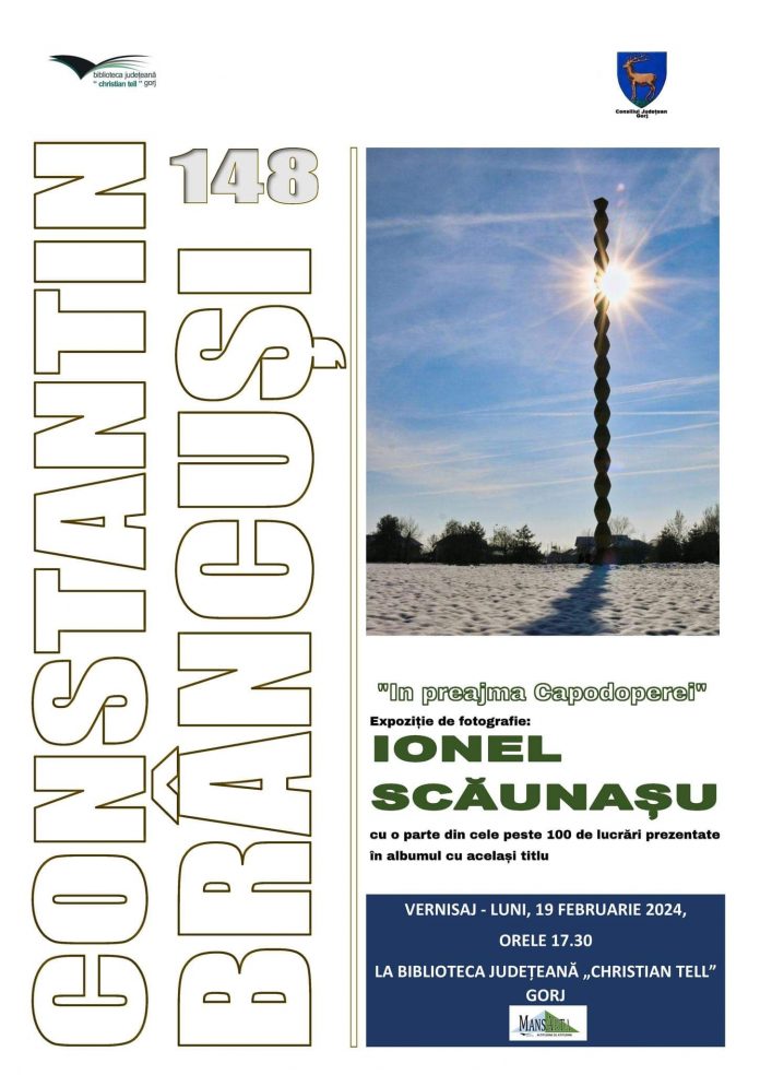 De Ziua Brâncuși, o nouă expoziție la Târgu Jiu a artistului fotograf Ionel Scăunașu