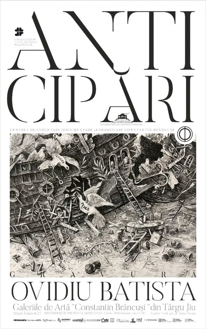 Vernisajul expoziției de gravură ,,ATITUDINI”, autor Ovidiu Batista, la Galeriile Municipale de Artă din Târgu Jiu
