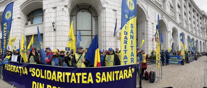 Sindicalişti din Sănătate, protest în Capitală