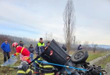 FOTO/VIDEO| Victima din accidentul de la Vârț, descarcerată și transportată la spital