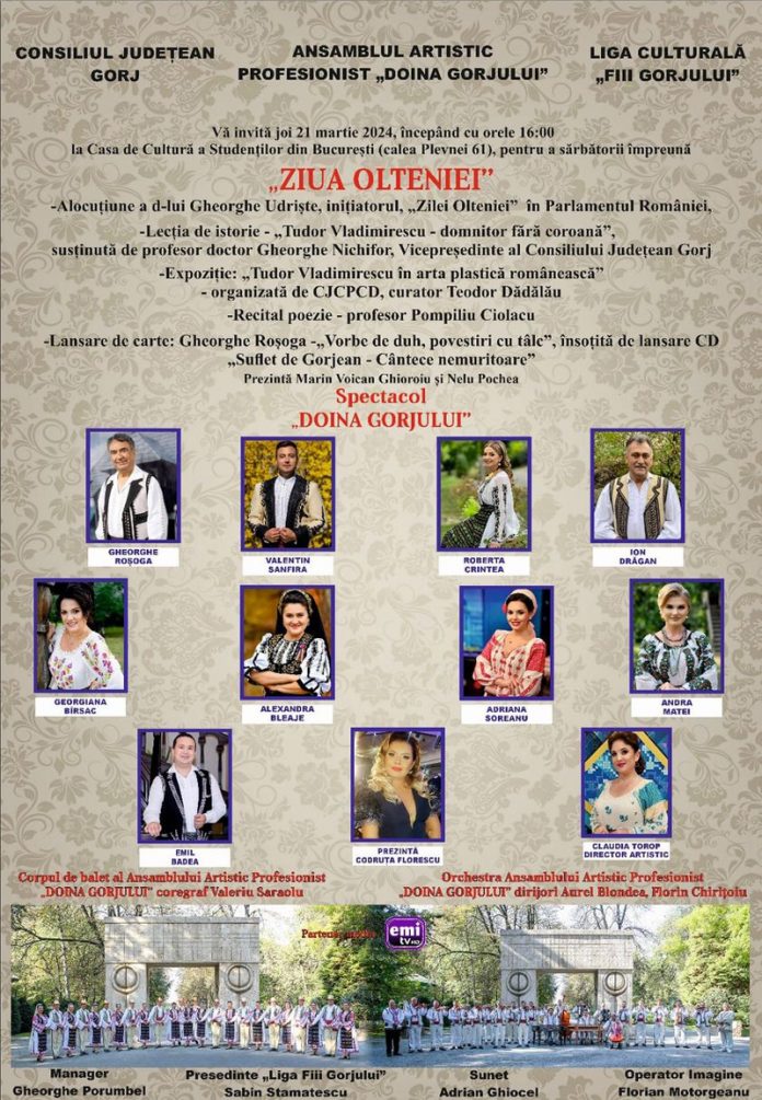 Ziua Olteniei, marcată de gorjeni la București cu momente artistice și culturale