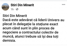 Liderii de sindicat din CEO ar fi plecat într-o stațiune