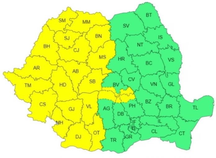 Gorjul, sub cod galben de vijelii