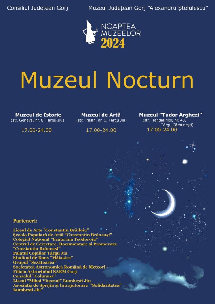„Noaptea Muzeelor”, la Târgu Jiu și Cărbunești