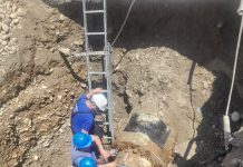 Aparegio a finalizat intervenția la conducta spartă de pe Ecaterina Teodoroiu. Se reia furnizarea apei