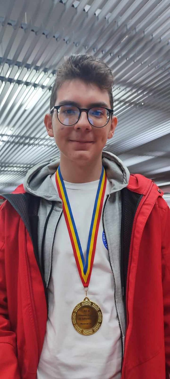 Medalia de aur în informatică. Succesul remarcabil al lui Valentin Gabriel Stanciu