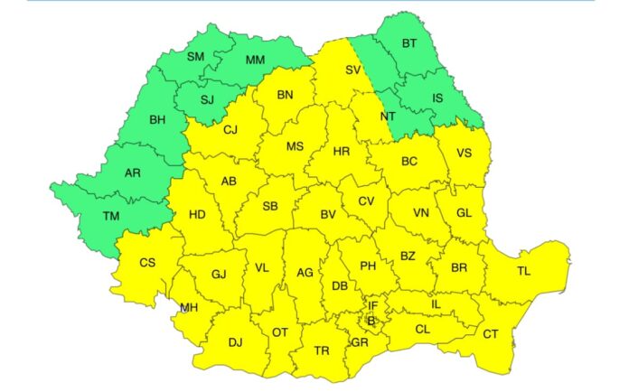Cod galben de ploi și vijelii