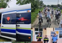 Polițiștii au marcat Ziua Biciclistului, alături de elevii din Bărbătești