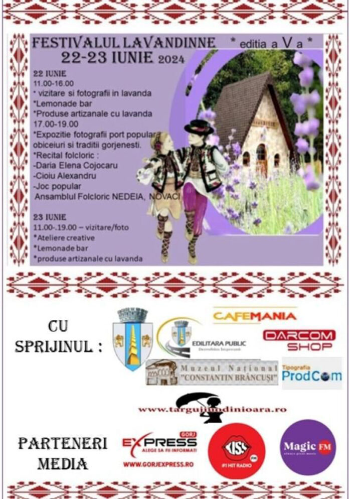 O nouă ediție a festivalului de lavandă de la Târgu Jiu!