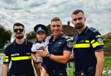 Polițiștii din Novaci, surpriză pentru un copilaș