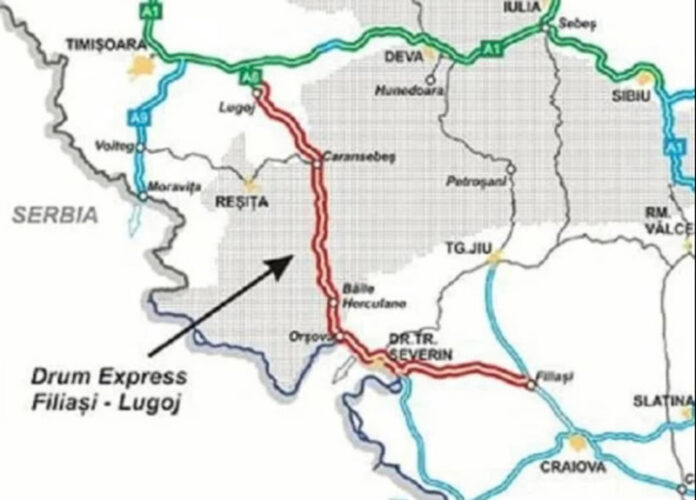 Harta cu autostrăzi din preajma Târgu Jiului