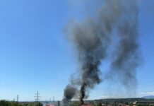 Incendiu pe o stradă din Târgu Jiu