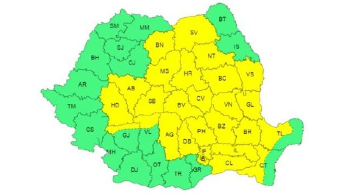 Caniculă și vijelii cu grindină