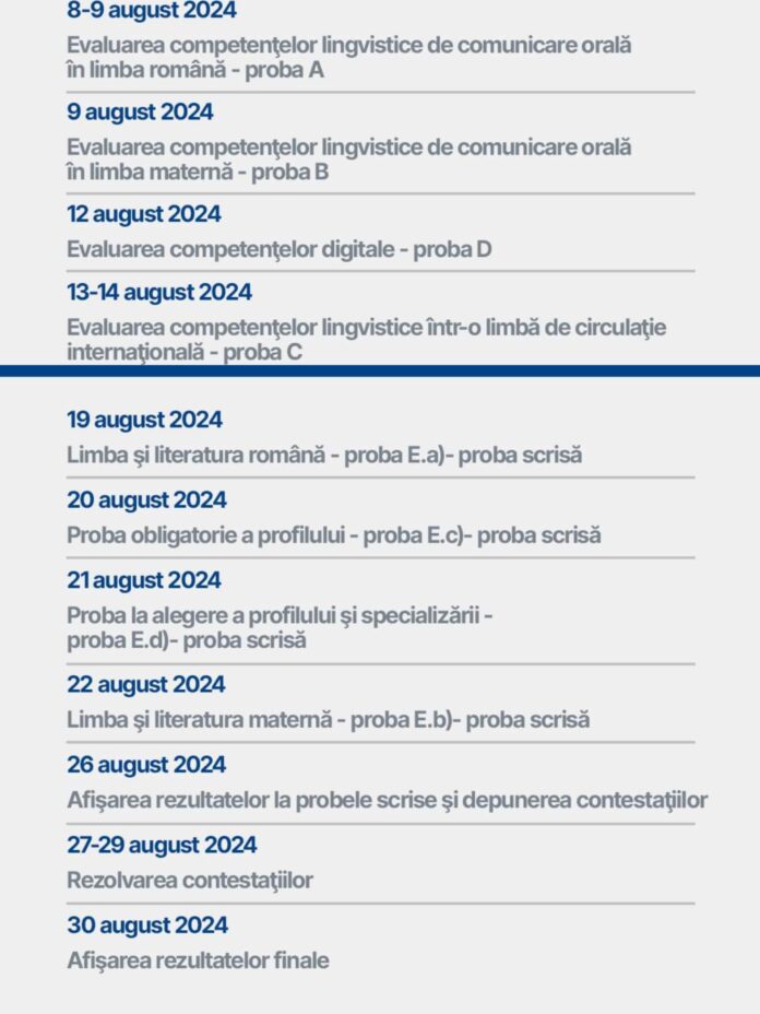 Mâine începe a doua sesiune a examenului de bacalaureat