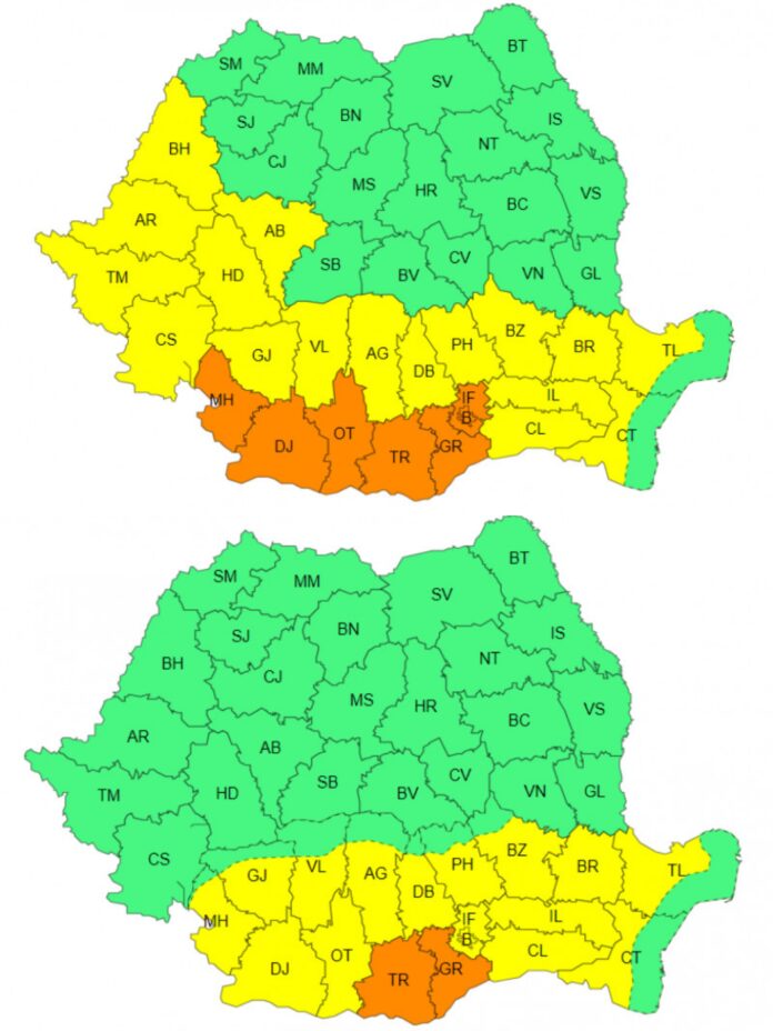 Cod galben de caniculă în Gorj