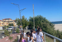 Lotul C.S.C. Bâlteni, în primul cantonament la mare